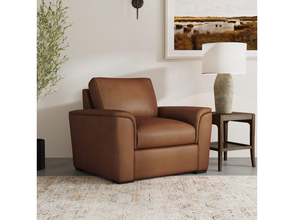 Henry Caramel Leather Chair - image 4