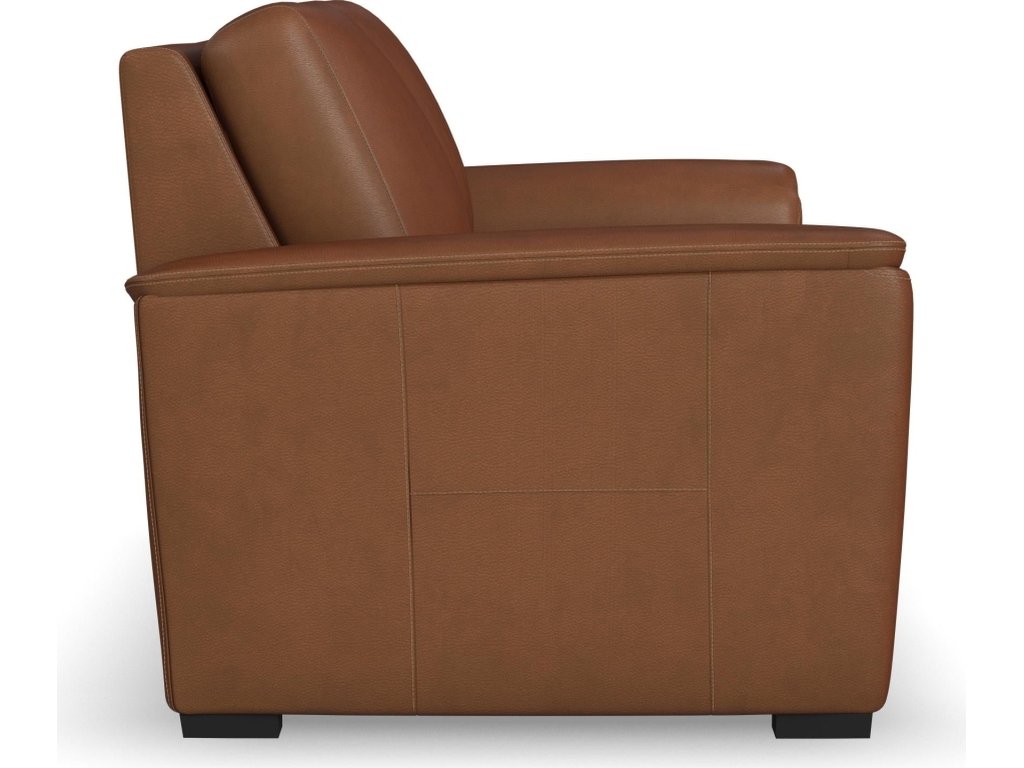 Henry Caramel Leather Loveseat - image 6