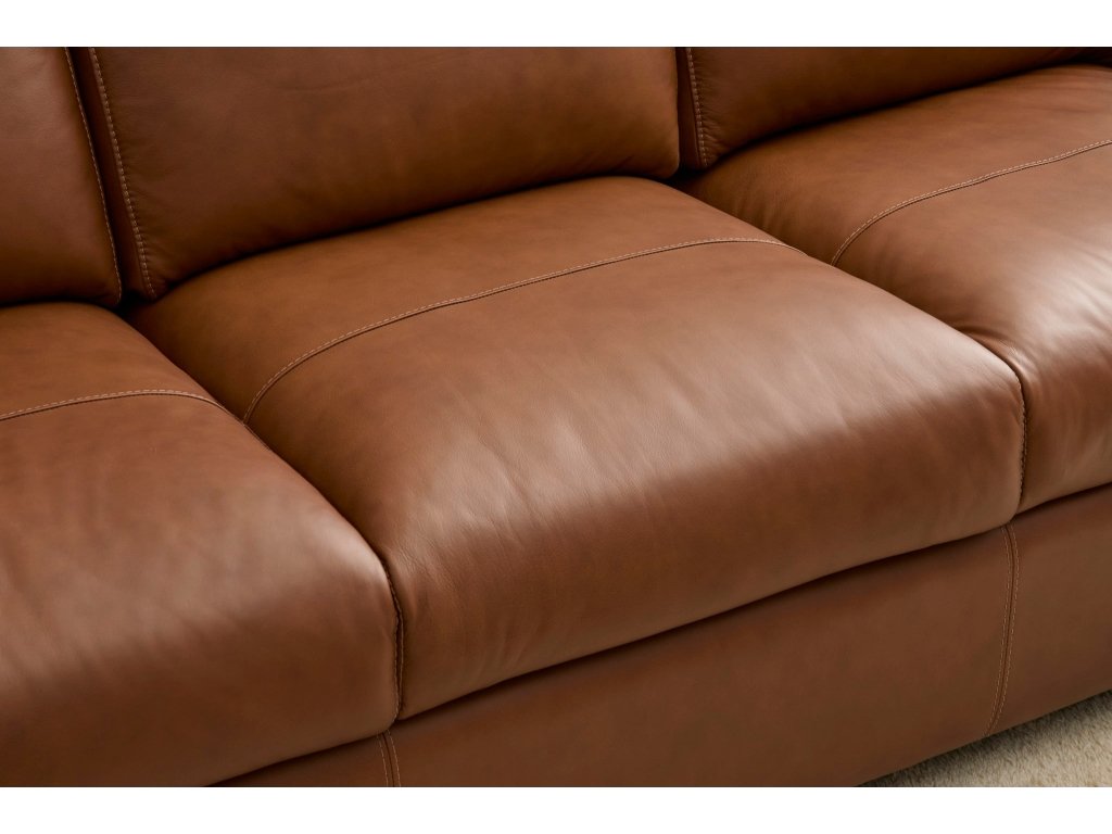 Henry Caramel Leather Sofa - image 4