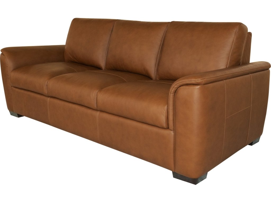 Henry Caramel Leather Sofa - image 7