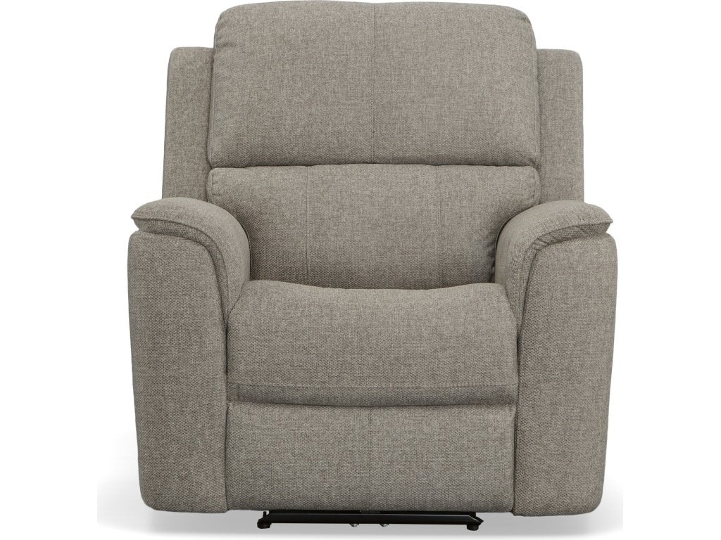 Henry Fog Fabric Power Recliner with Power Headrest & Lumbar - image 2