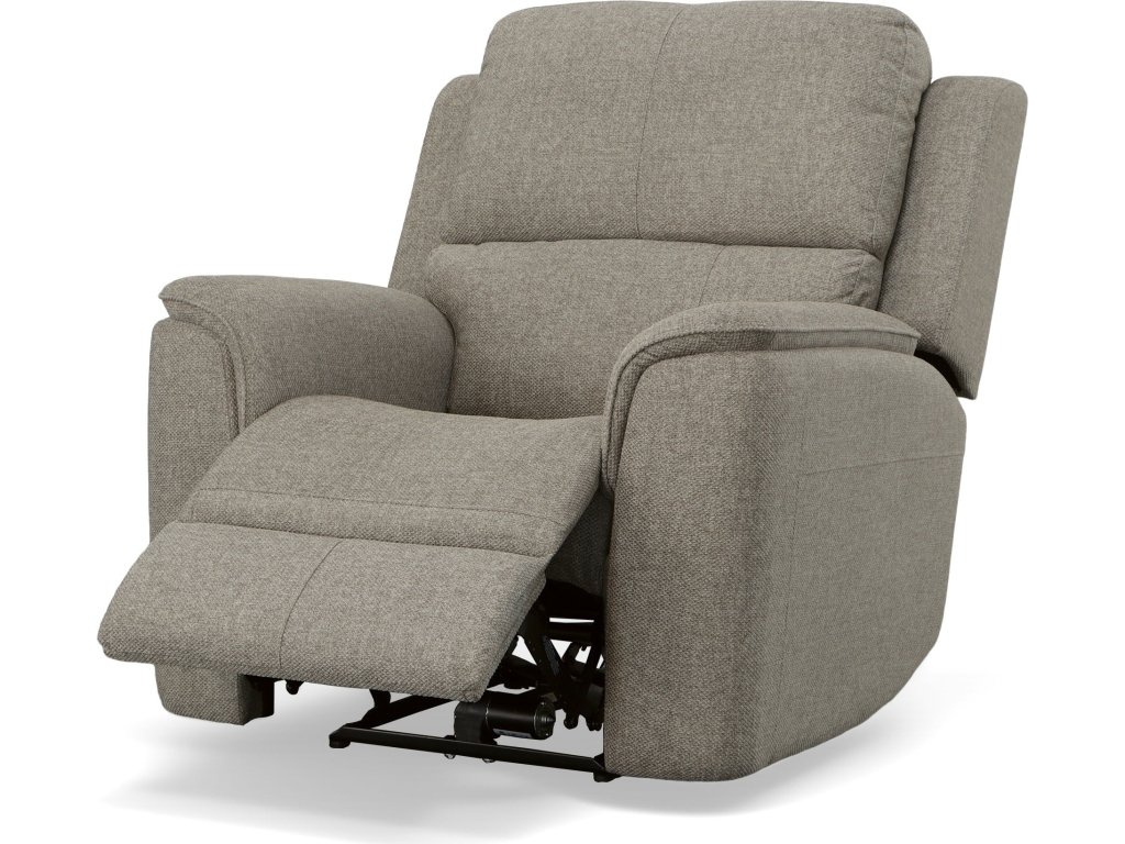 Henry Fog Fabric Power Recliner with Power Headrest & Lumbar - image 4