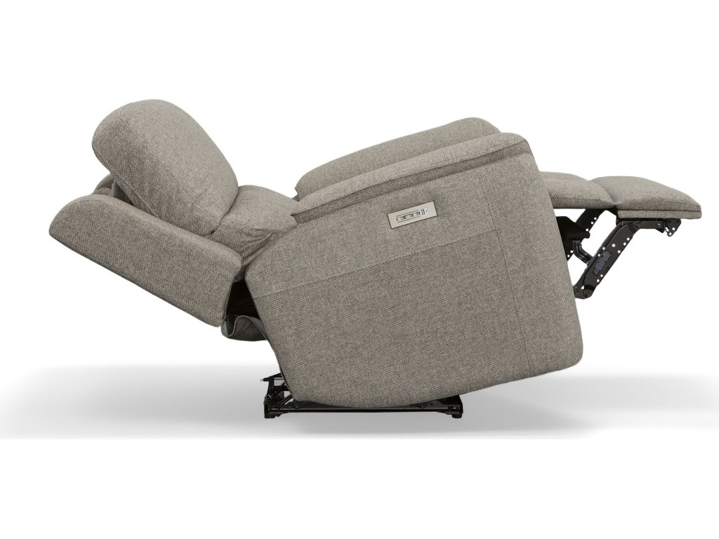 Henry Fog Fabric Power Recliner with Power Headrest & Lumbar - image 6