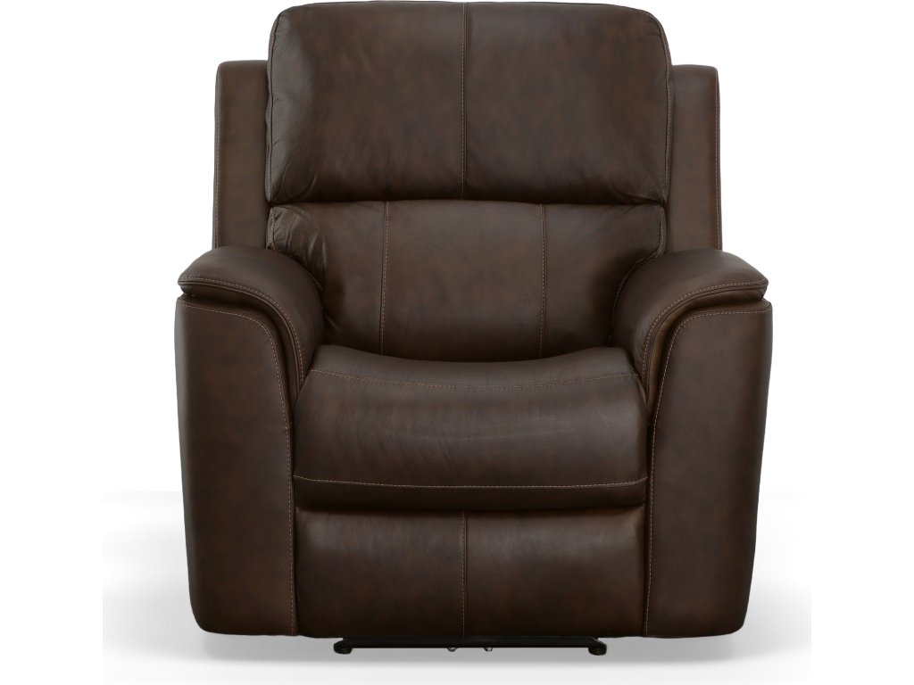 Henry Burnt Umber Leather Power Recliner with Power Headrest & Lumbar - image 2