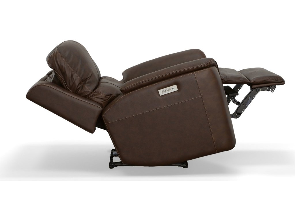 Henry Burnt Umber Leather Power Recliner with Power Headrest & Lumbar - image 7