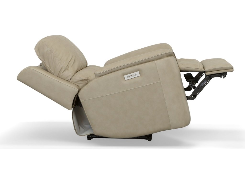 Henry Beige Leather Power Recliner with Power Headrest & Lumbar - image 5