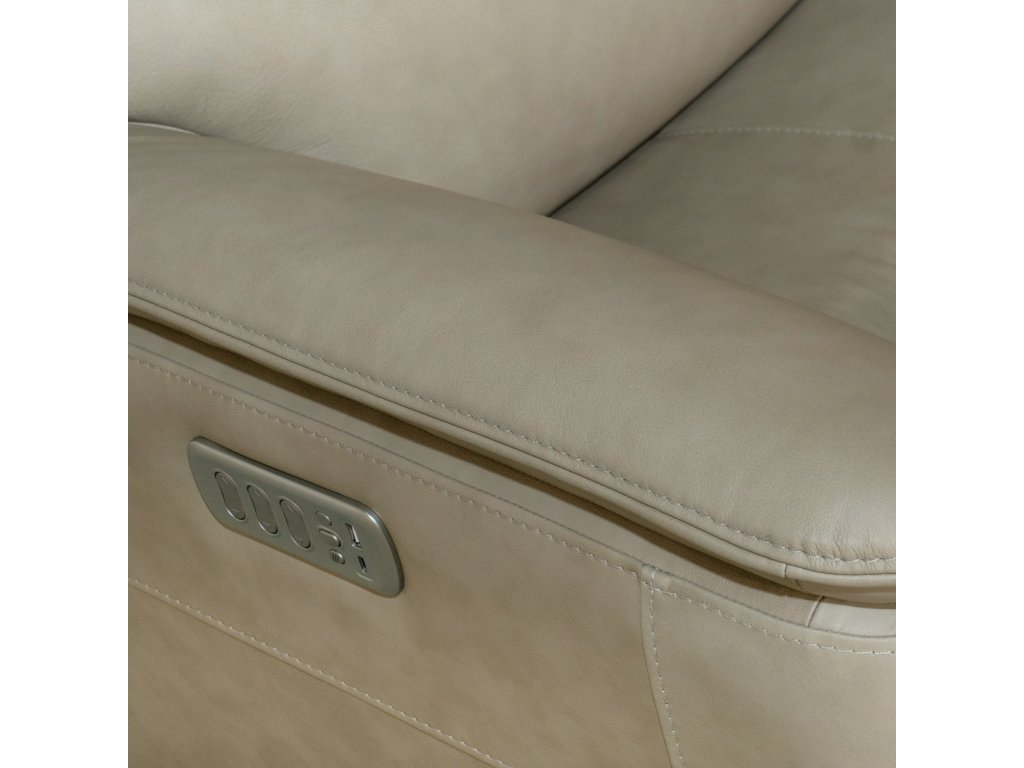 Henry Beige Leather Power Swivel Gliding Recliner with Power Headrest, Lumbar, Heat & Massage - image 6