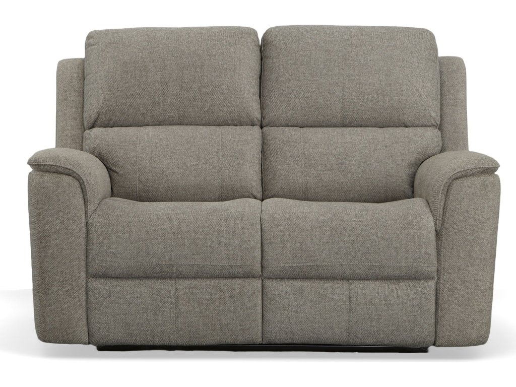 Henry Fog Fabric Power Reclining Loveseat with Power Headrests & Lumbar - image 1
