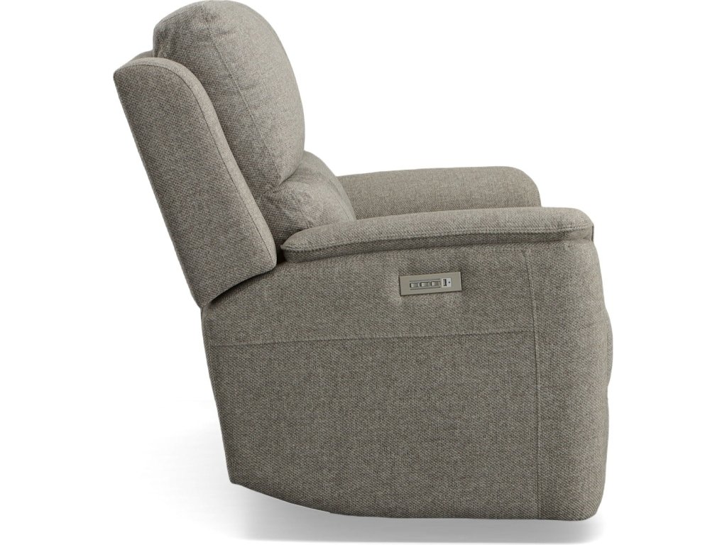Henry Fog Fabric Power Reclining Loveseat with Power Headrests & Lumbar - image 2