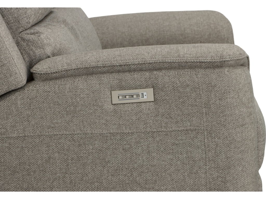 Henry Fog Fabric Power Reclining Loveseat with Power Headrests & Lumbar - image 4