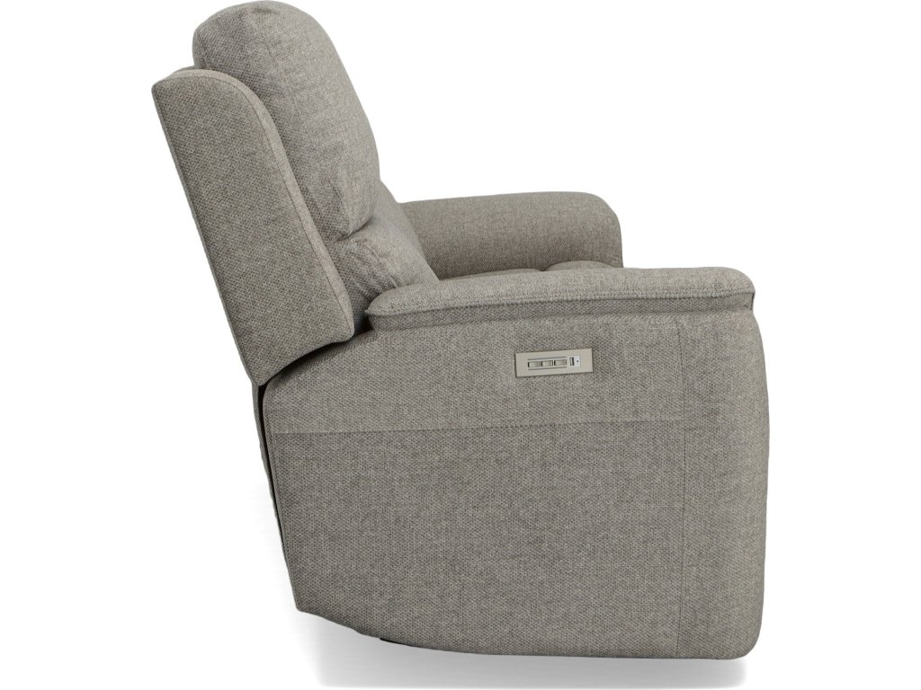 Henry Fog Fabric Power Reclining Sofa with Power Headrests & Lumbar - image 3