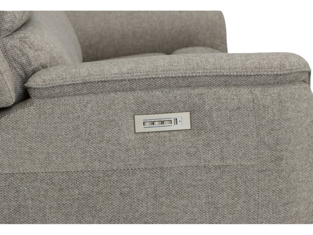 Henry Fog Fabric Power Reclining Sofa with Power Headrests & Lumbar - image 6