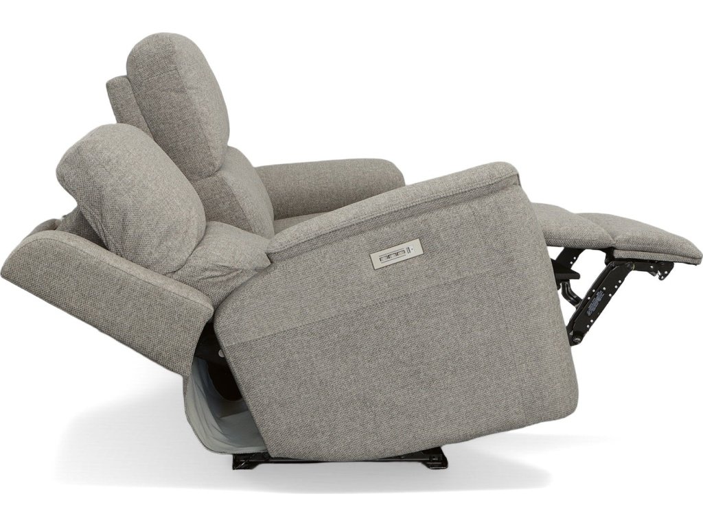 Henry Fog Fabric Power Reclining Sofa with Power Headrests & Lumbar - image 7