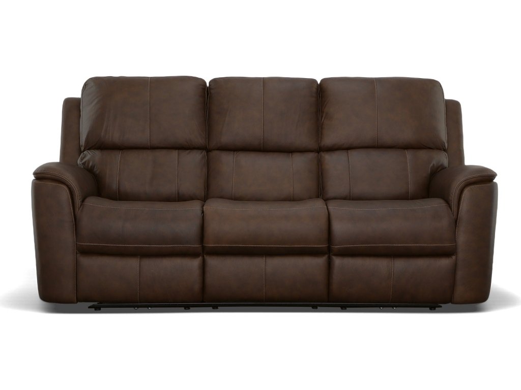 Henry Burnt Umber Leather Power Reclining Sofa with Power Headrests & Lumbar - image 2