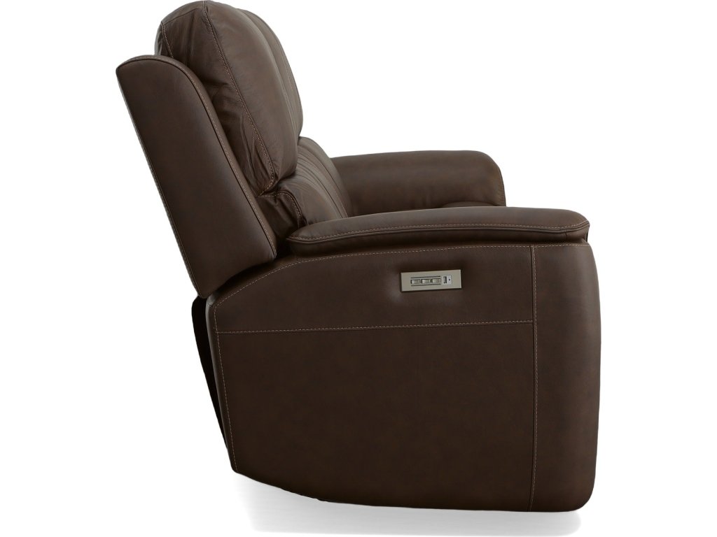 Henry Burnt Umber Leather Power Reclining Sofa with Power Headrests & Lumbar - image 3