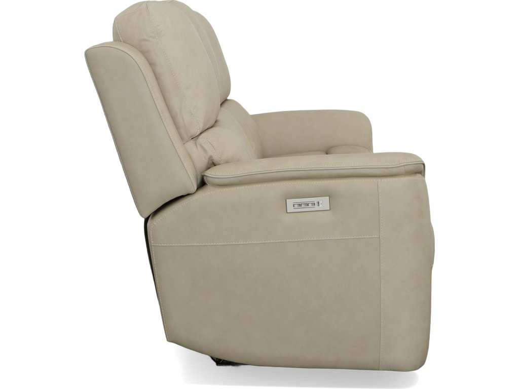 Henry Beige Leather Power Reclining Sofa with Power Headrests & Lumbar - image 2