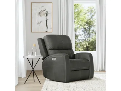 Linden Leather Power Recliner with Power Headrest & Lumbar - Alternative View