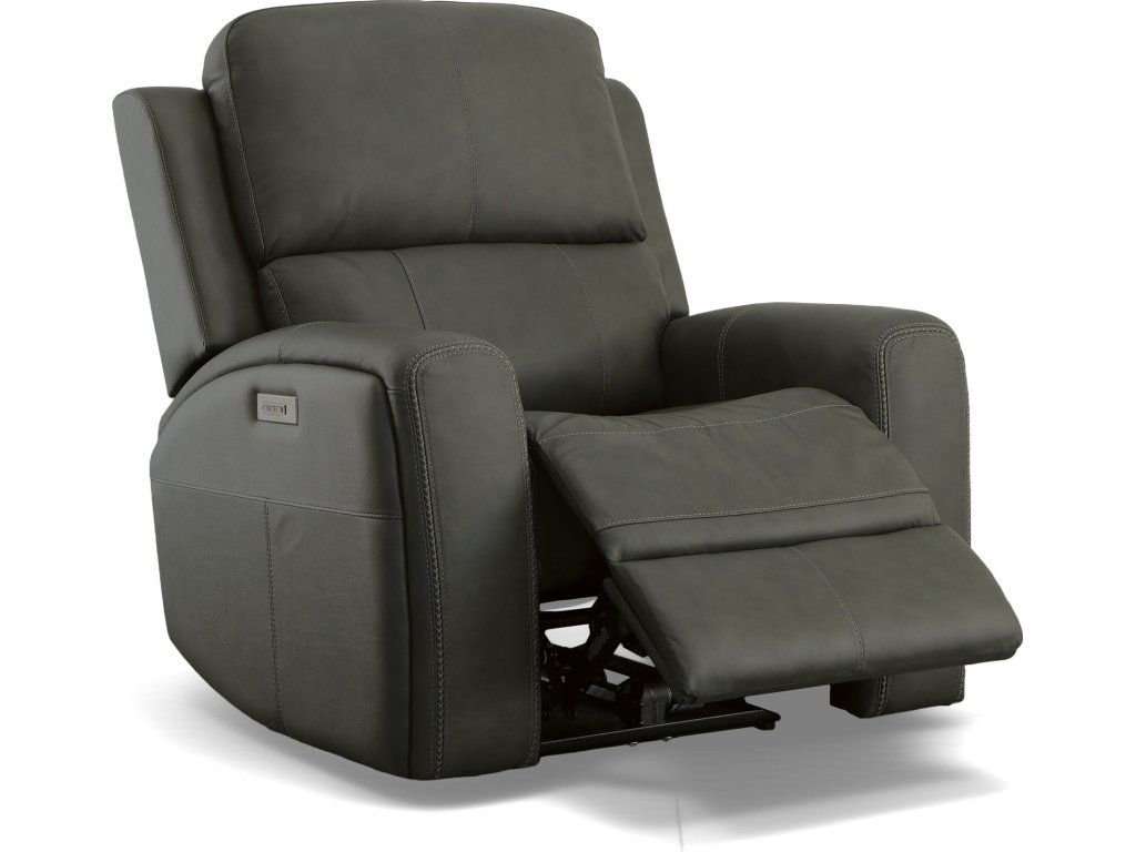 Linden Leather Power Recliner with Power Headrest & Lumbar - image 4