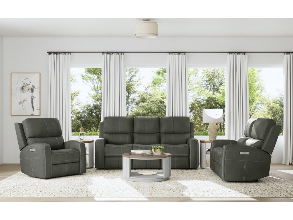 Linden Leather Power Recliner with Power Headrest & Lumbar - image 5