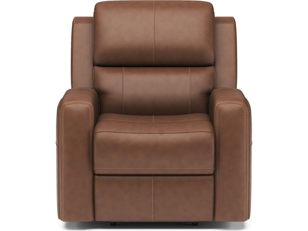 Linden Leather Power Recliner with Power Headrest & Lumbar - image 2