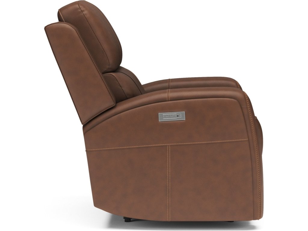 Linden Leather Power Recliner with Power Headrest & Lumbar - image 3
