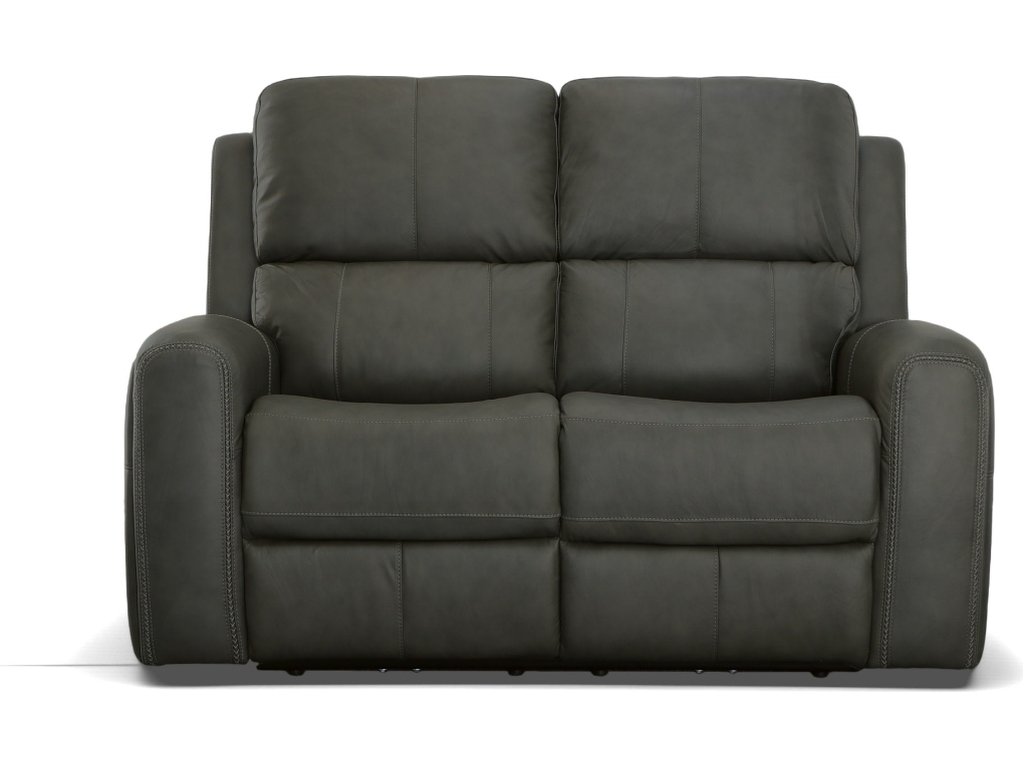 Linden Leather Power Reclining Loveseat with Power Headrests & Lumbar - image 2