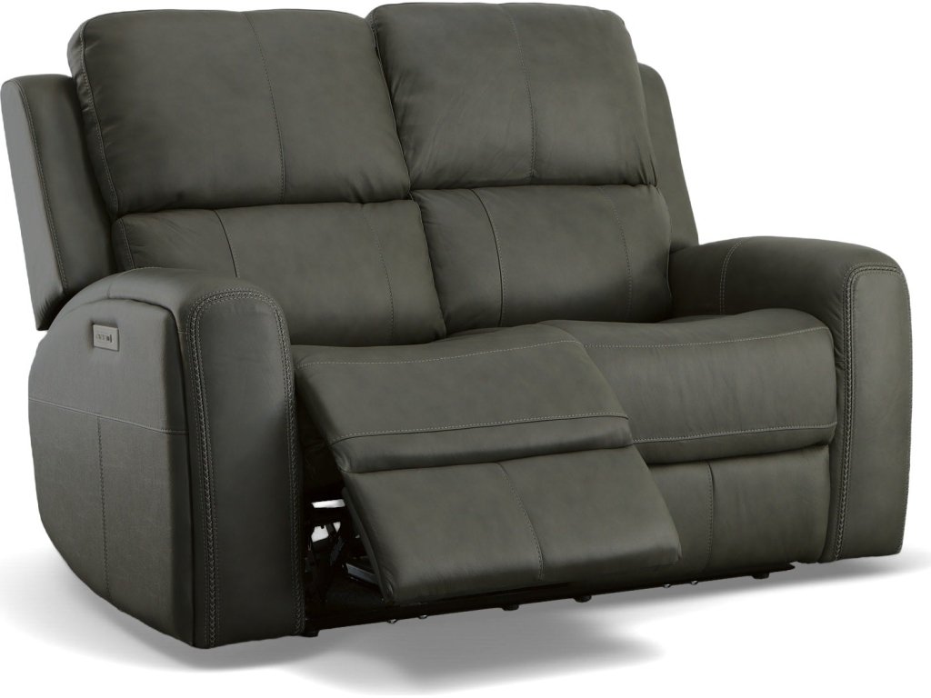 Linden Leather Power Reclining Loveseat with Power Headrests & Lumbar - image 4