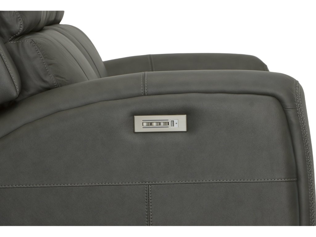 Linden Leather Power Reclining Loveseat with Power Headrests & Lumbar - image 6