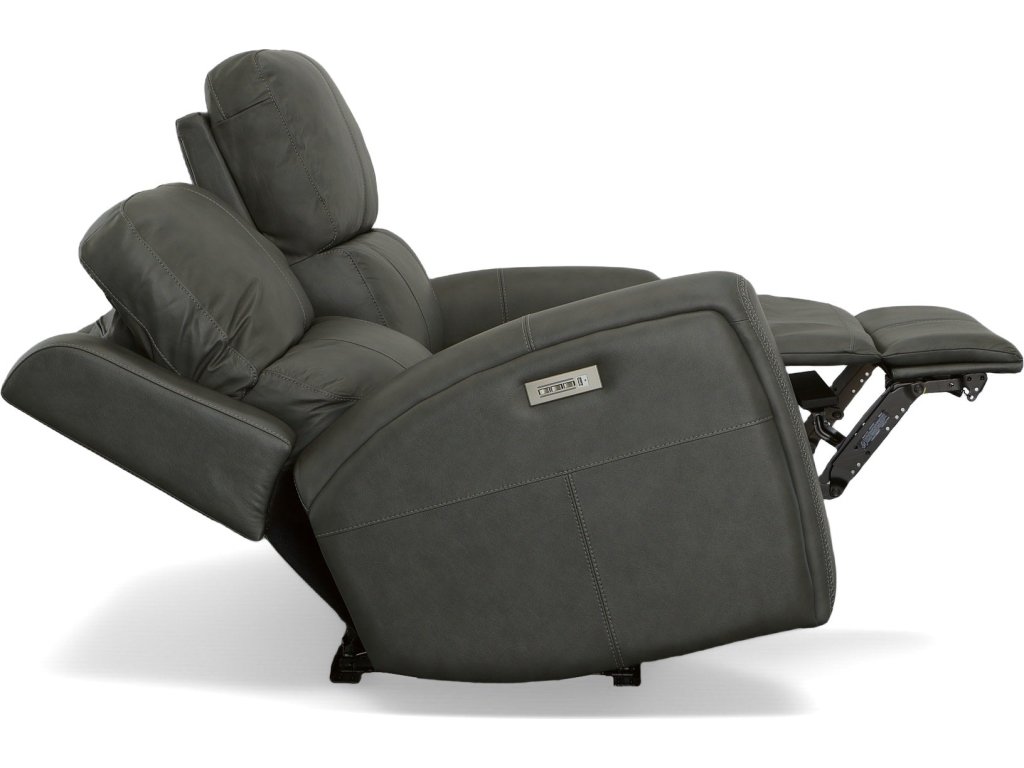 Linden Leather Power Reclining Loveseat with Power Headrests & Lumbar - image 7