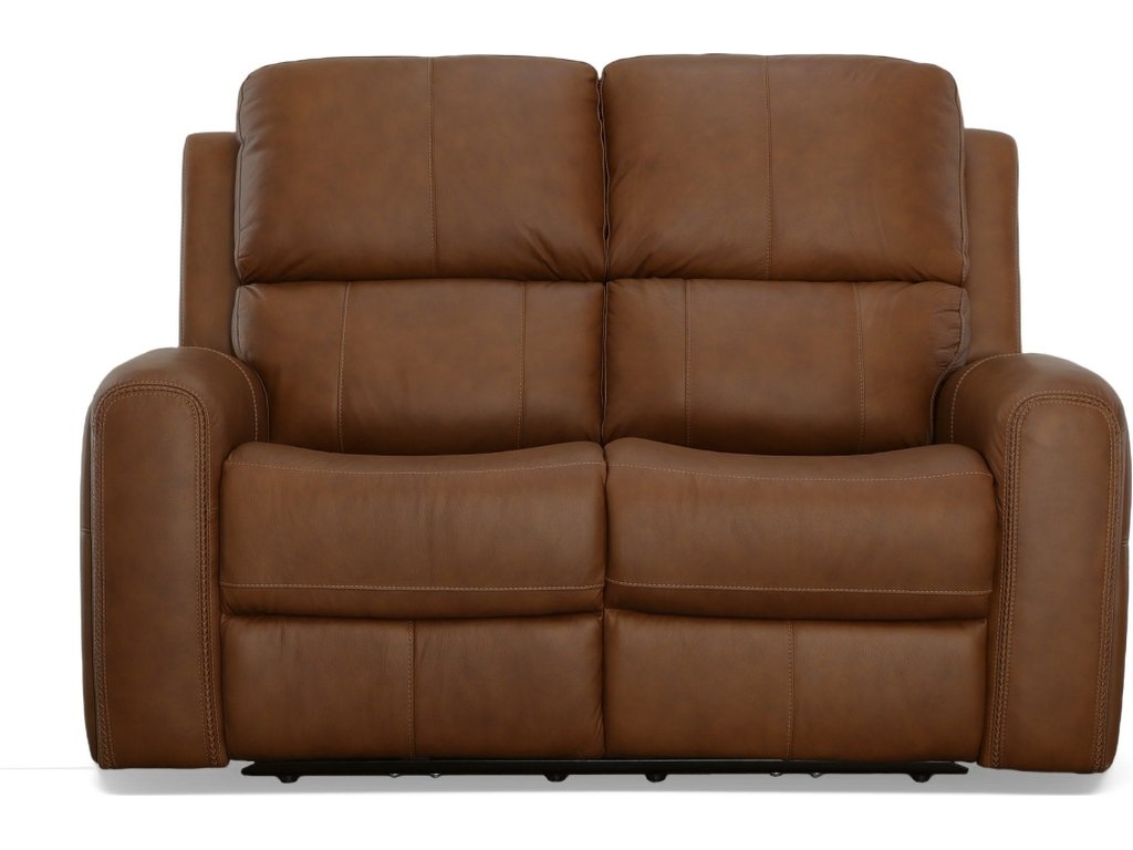Linden Leather Power Reclining Loveseat with Power Headrests & Lumbar - image 2