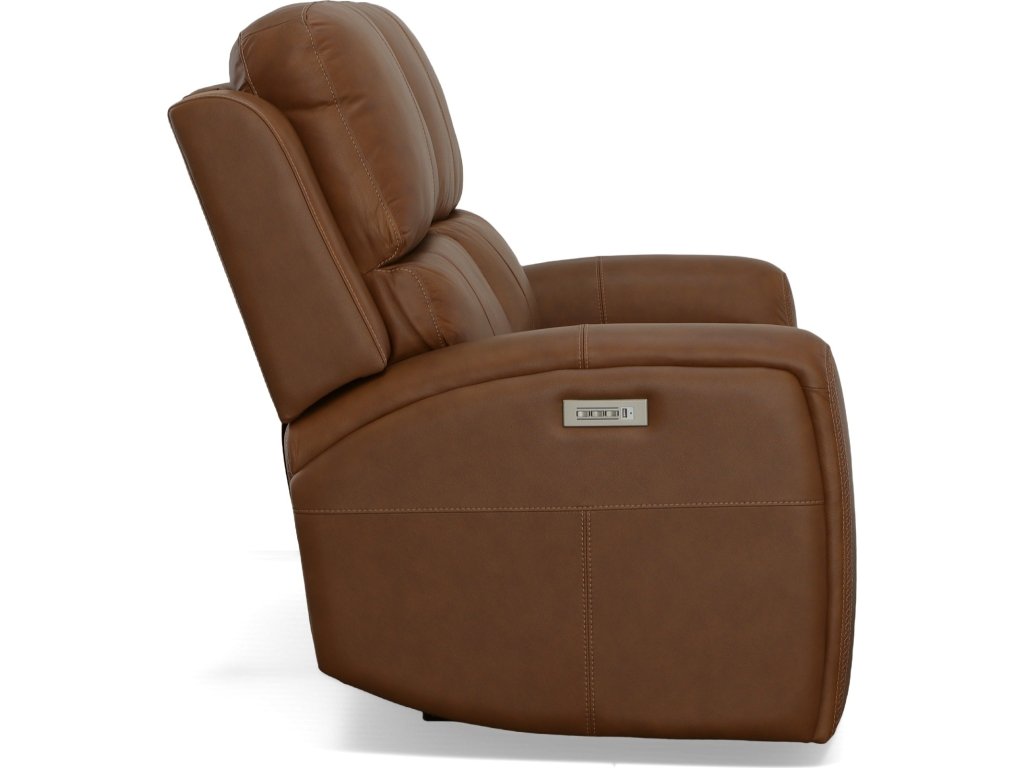 Linden Leather Power Reclining Loveseat with Power Headrests & Lumbar - image 3