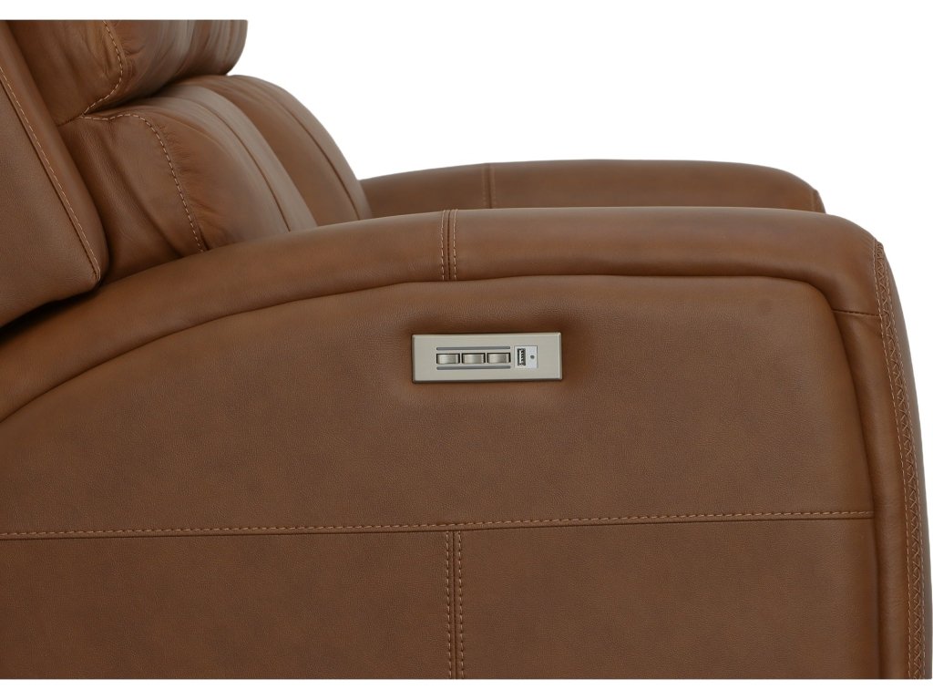 Linden Leather Power Reclining Loveseat with Power Headrests & Lumbar - image 6