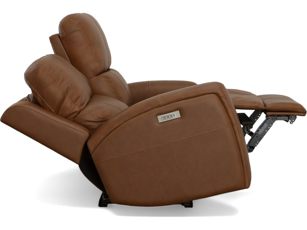 Linden Leather Power Reclining Loveseat with Power Headrests & Lumbar - image 7