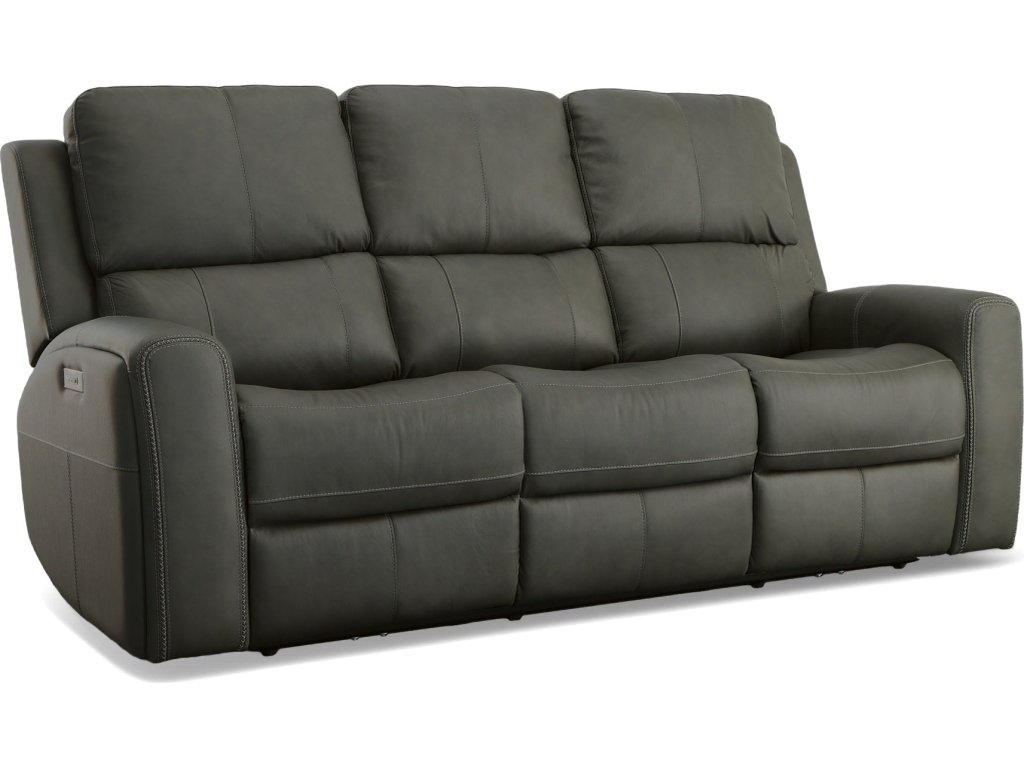 Linden Leather Power Reclining Sofa with Power Headrests & Lumbar - main image