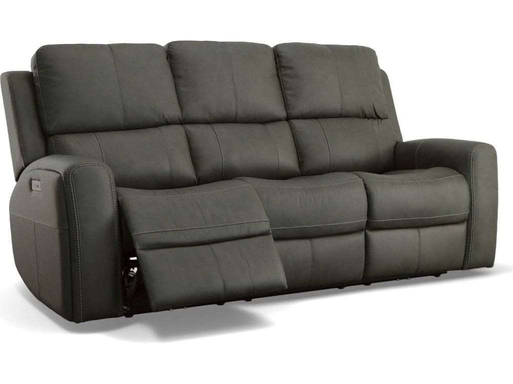 Linden Leather Power Reclining Sofa with Power Headrests & Lumbar - image 4