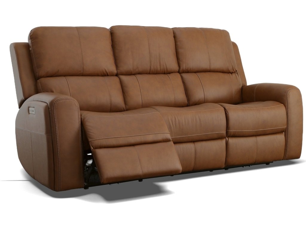 Linden Leather Power Reclining Sofa with Power Headrests & Lumbar - image 4
