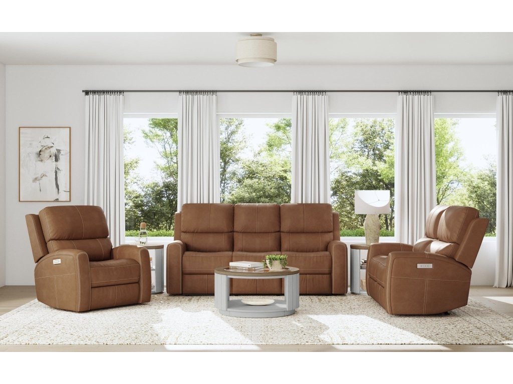 Linden Leather Power Reclining Sofa with Power Headrests & Lumbar - image 5