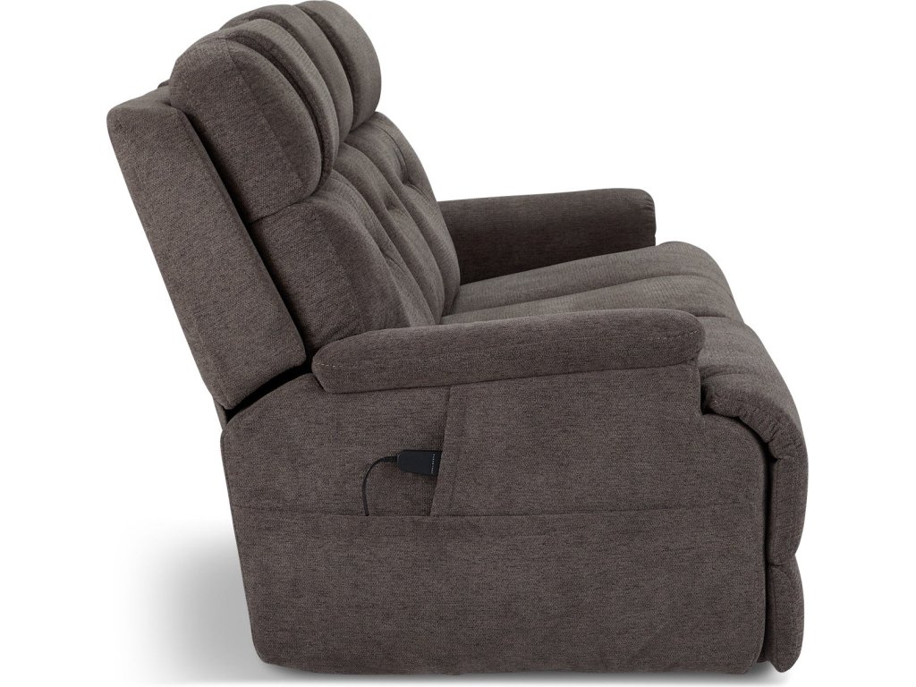 Zofa Umber Fabric Power Sleep Sofa with Power Headrests & Lumbar - image 3