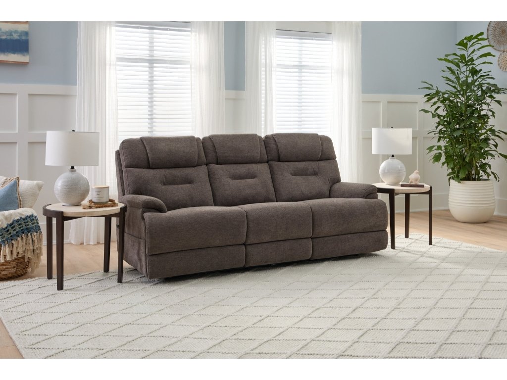 Zofa Umber Fabric Power Sleep Sofa with Power Headrests & Lumbar - image 8