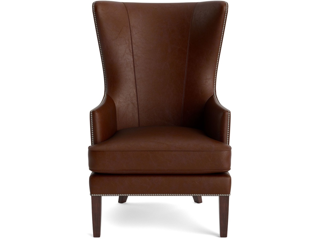 Whitney Leather Wingback Accent Chair - main image