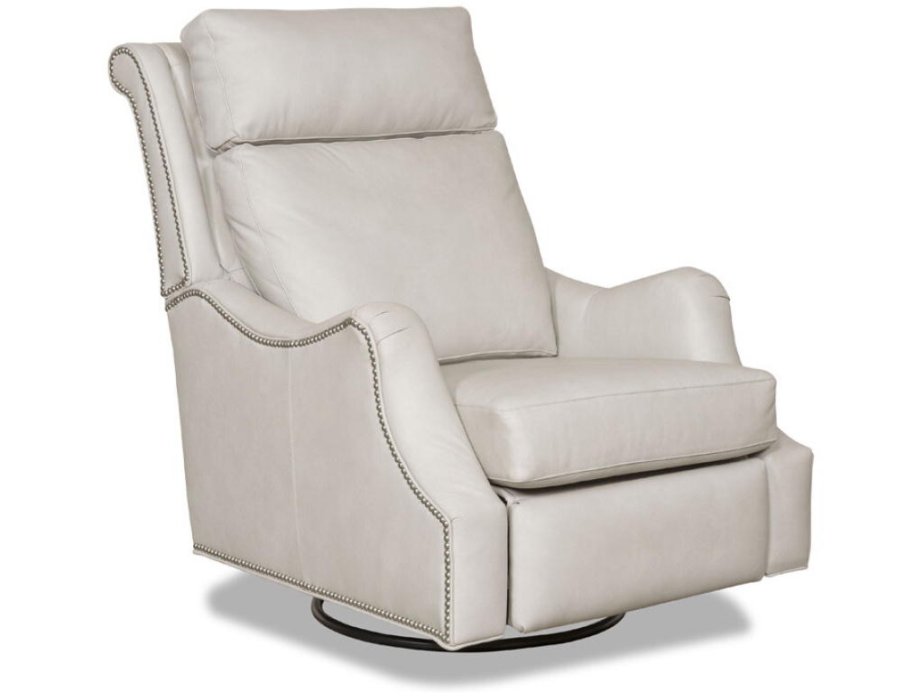 Mckinley Leather Julian Swivel Recliner, alternate view 2