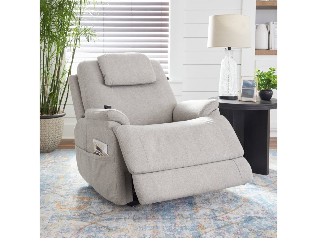 Zecliner Model 2 Petite Dove Fabric Power Sleep Chair - image 12