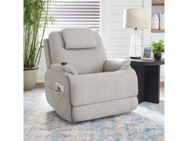 Zecliner Model 2 Petite Dove Fabric Power Sleep Chair - Alternative View