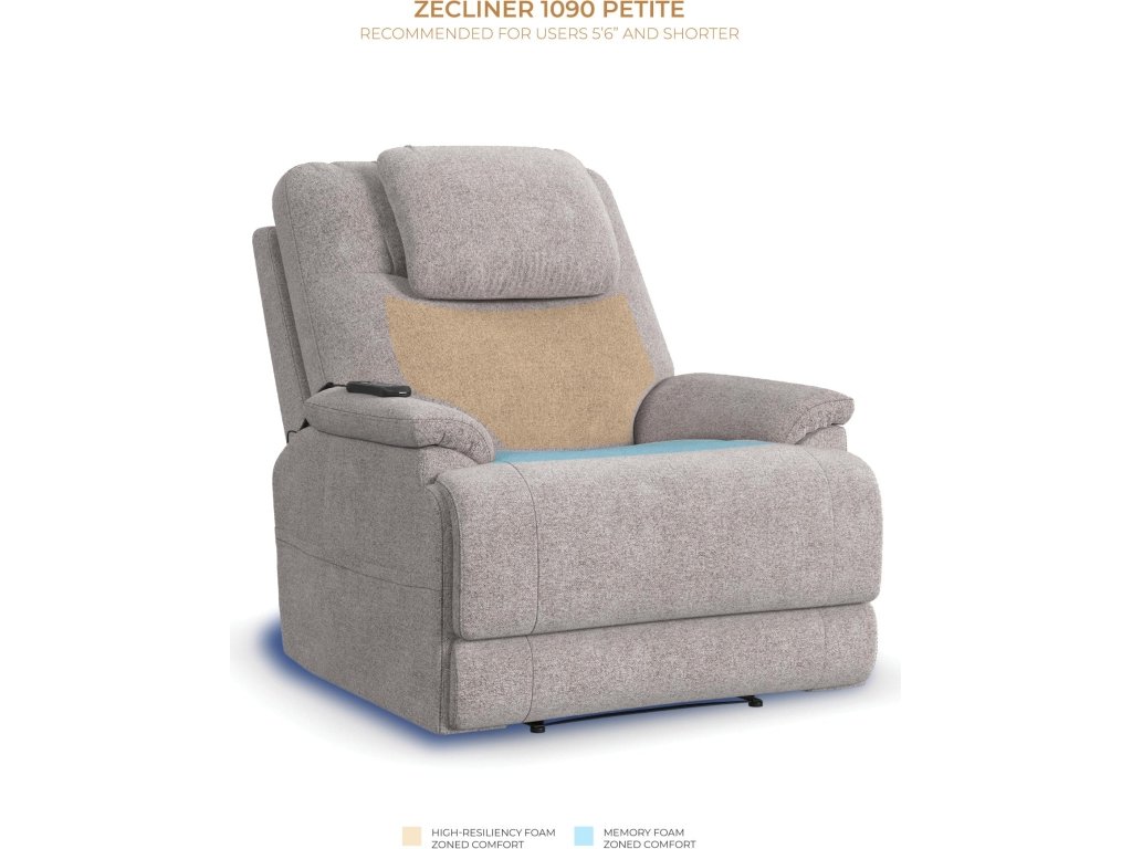 Zecliner Model 2 Petite Dove Fabric Power Lift Recliner with Power Headrest & Lumbar - image 14
