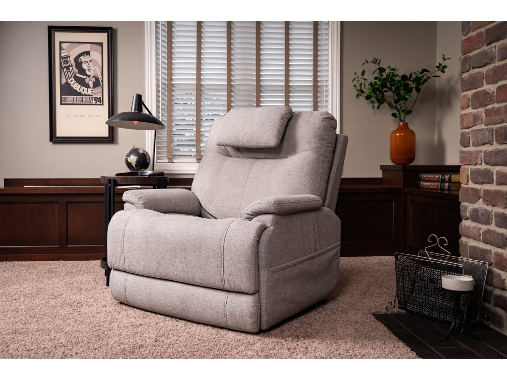 Zecliner Model 1 Dove Fabric Power Lift Sleep Chair - image 11