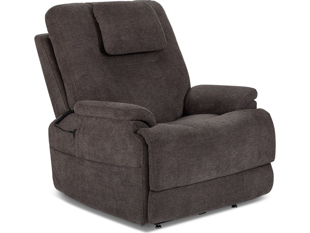 Zecliner Model 2+ Umber Fabric Power Lift Recliner with Power Headrest, Lumbar, Heat & Massage - main image