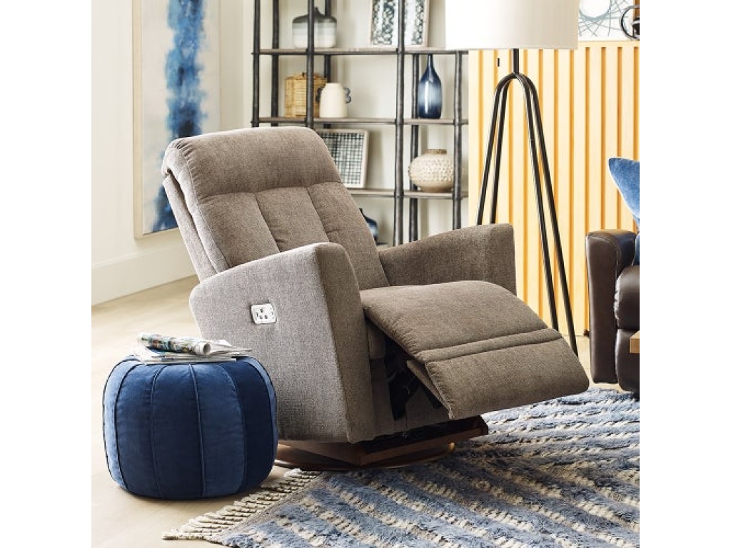 Ezra Power Rocking Recliner w/ Headrest - image 2