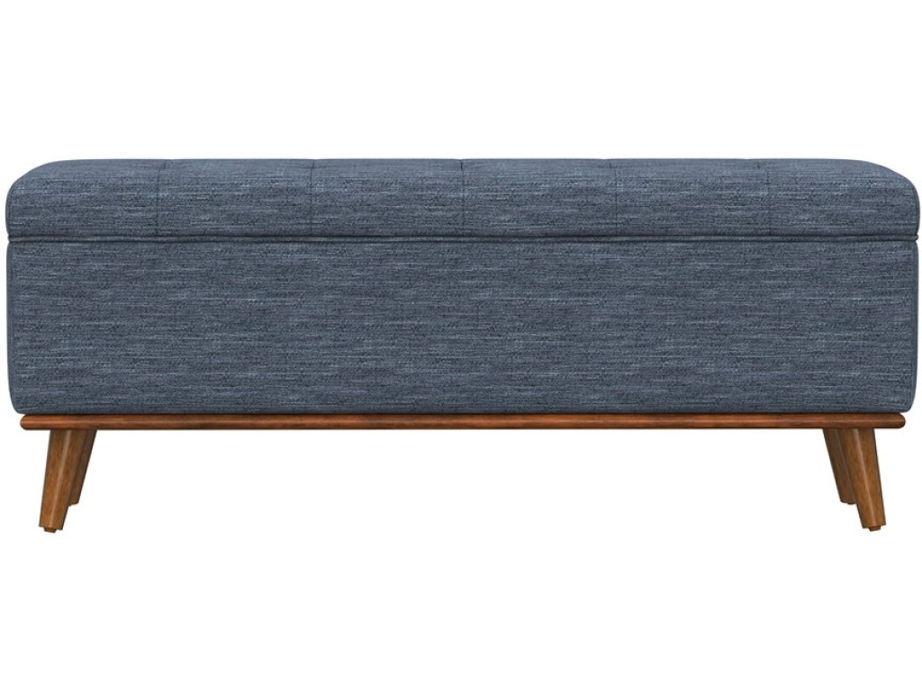 Storage Ottoman W /  Wood Trim - Navy - main image