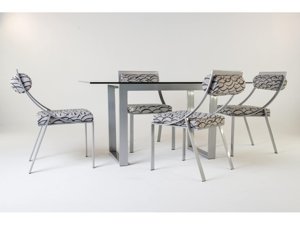 Nolan Table Base with Blake Dining Chairs - main image