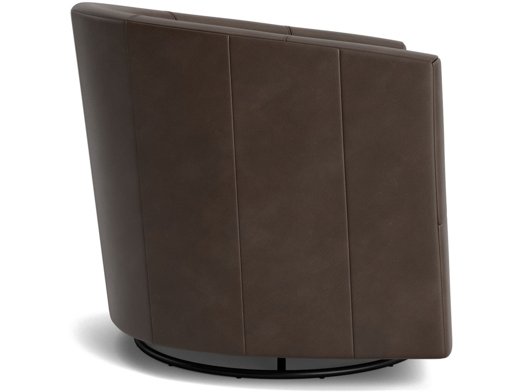 Maxwell Leather Barrel Back Swivel Glider - image 2